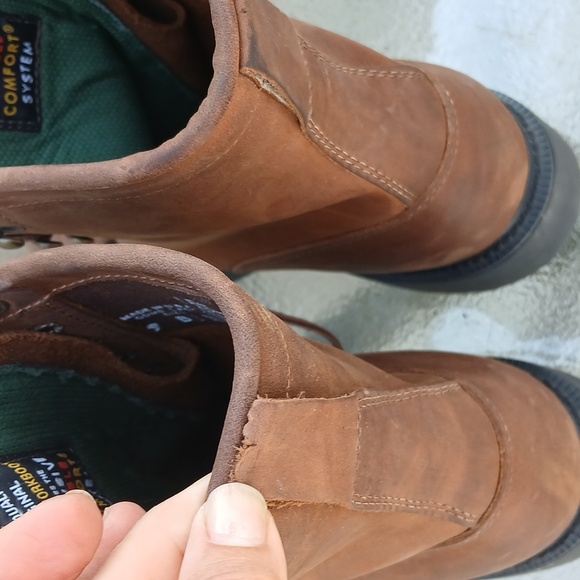 Justin Boots Men's Brown Leather Conductor Boots Sz 9M. MADE IN USA - Picture 10 of 10